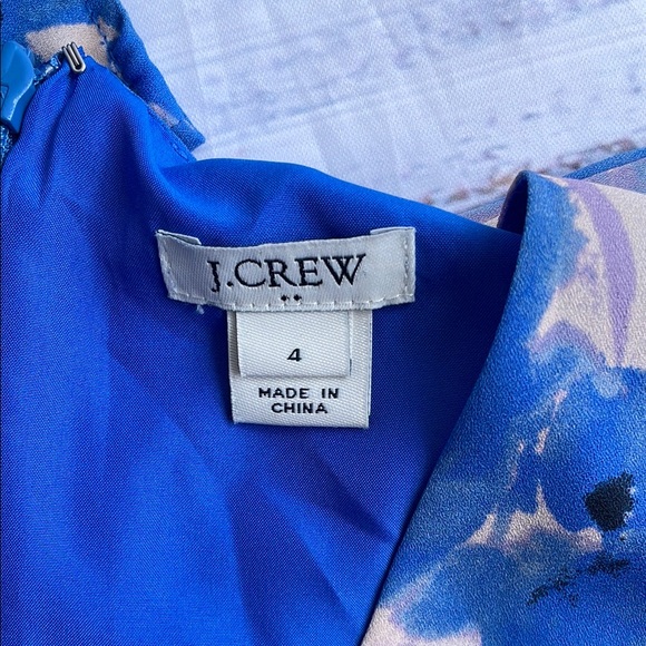 J. Crew Blue V-Neck Long Sleeve Sundress - Picture 7 of 7